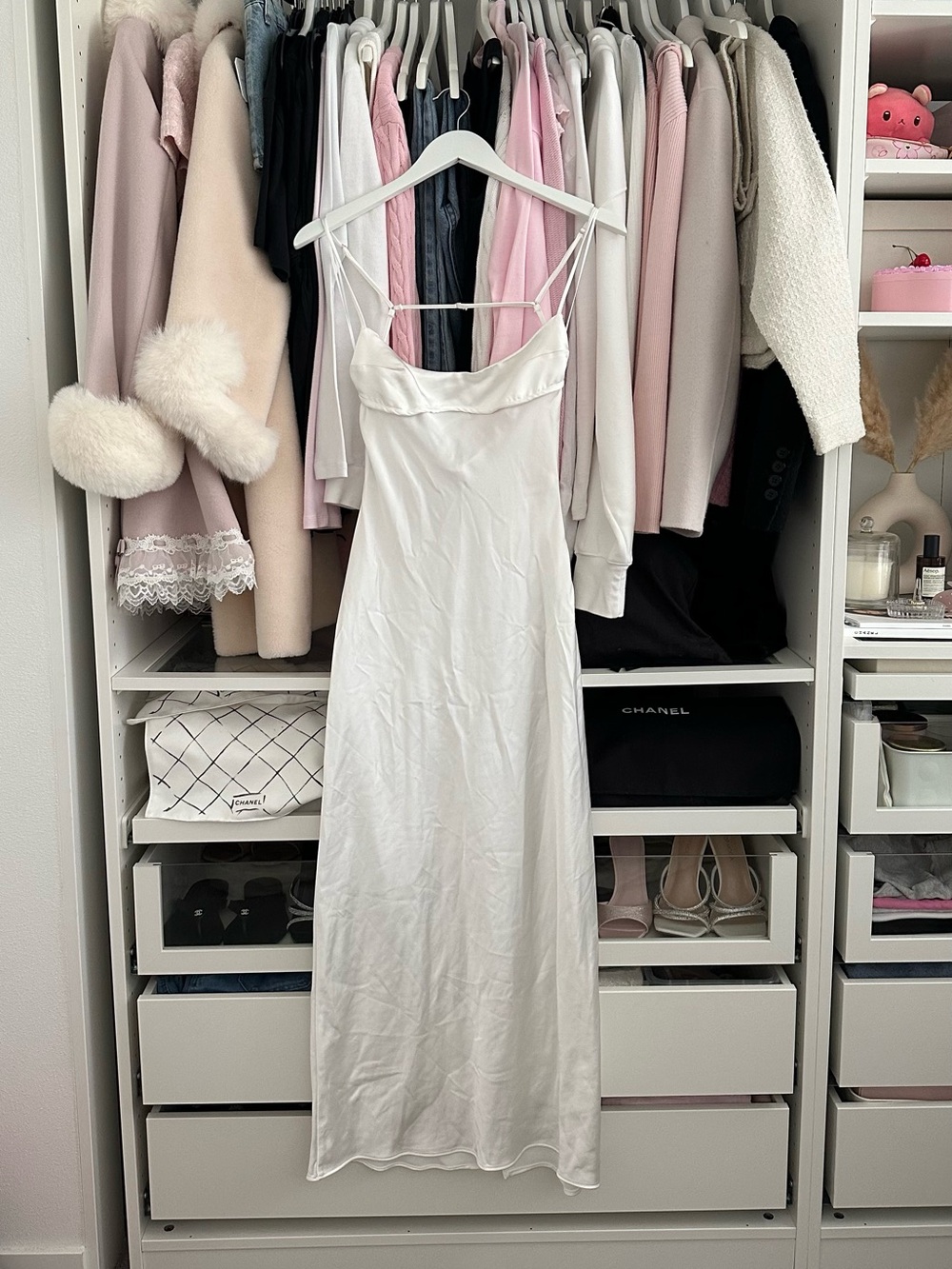 Zara White Satin Dress